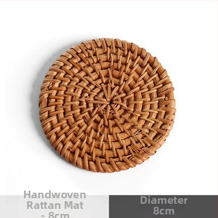 Alumise riidega Vietnami vana rotangist matt Teekomplekt Käsitsi valmistatud lauamatt Laua rotangist matt Isoleeritud nõudepesumatt Kauss Loominguline lilla savipott Matt