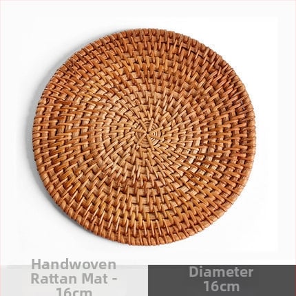 Alumise riidega Vietnami vana rotangist matt Teekomplekt Käsitsi valmistatud lauamatt Laua rotangist matt Isoleeritud nõudepesumatt Kauss Loominguline lilla savipott Matt