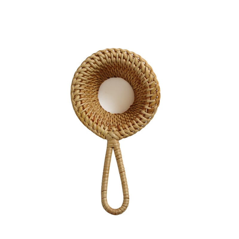 Alumise riidega Vietnami vana rotangist matt Teekomplekt Käsitsi valmistatud lauamatt Laua rotangist matt Isoleeritud nõudepesumatt Kauss Loominguline lilla savipott Matt