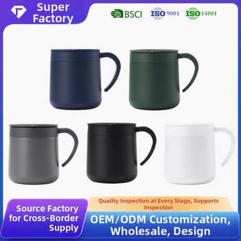 Piiriülene kõrge väärtusega roostevabast terasest kruus kaanega kahekihilise vaakumkohvitassiga kaasaskantava isolatsioonitassi kohandamiseks