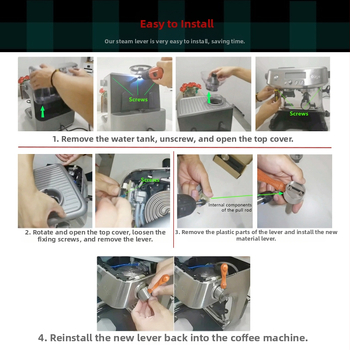 Platinum Rich Breville840/870/878/875/880 Μηχανή καφέ με διακόπτη ατμού και λαβή αλλαγής ράβδου