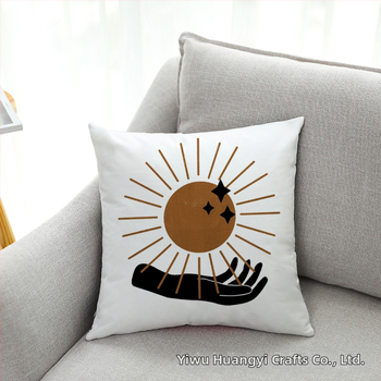 Amazon Cross-border Hot Sale Simple Sun Super Soft Velvet Pillow Case Car Match Cushion Cushion Cushion