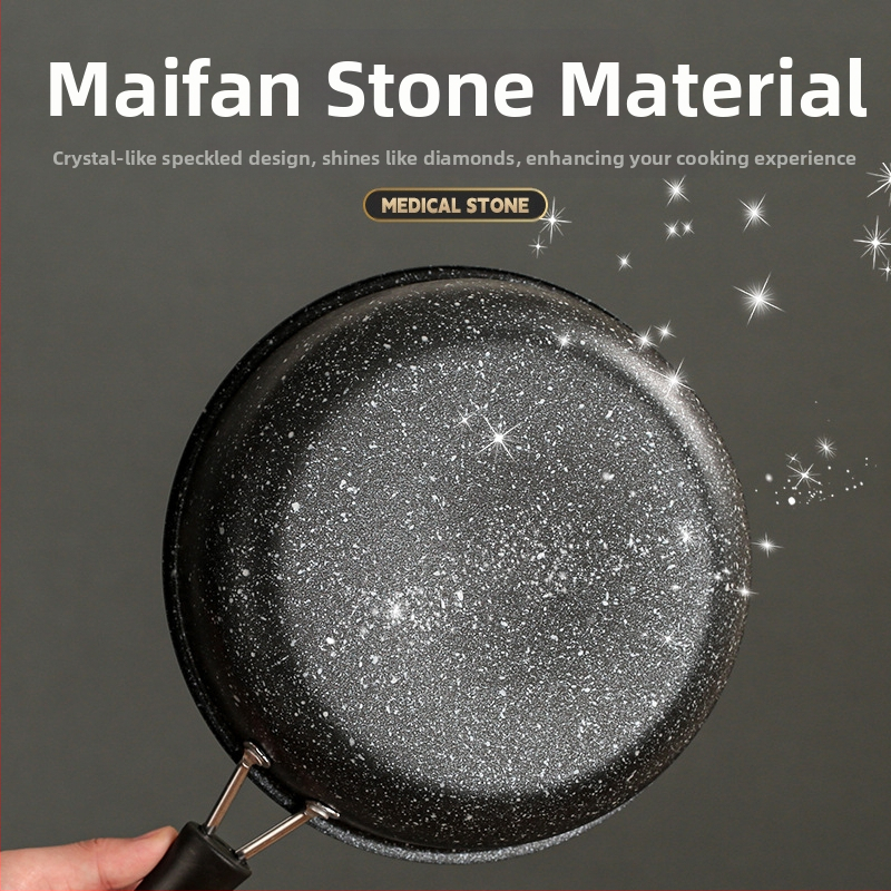 Тиган с незалепващо покритие, домакински газов котлон, тиган за палачинки, индукционна печка, подходящ за малък каменен тиган Maifan