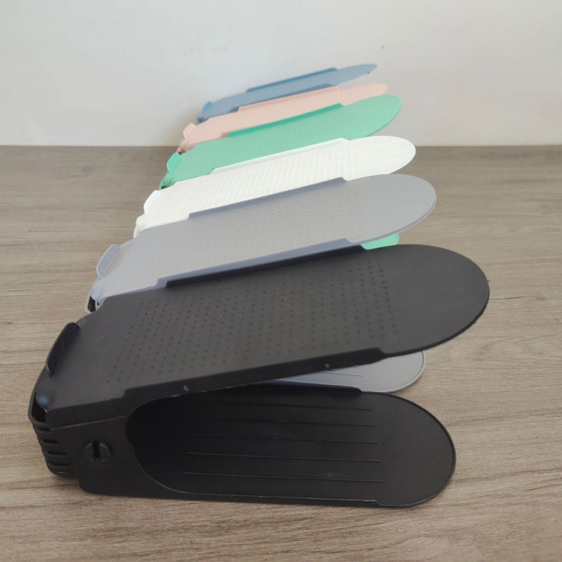 Nastaviteľný úložný dvojvrstvový zahustený stojan na topánky, vrstvený držiak na topánky, stojan na topánky do domácnosti, skrinka na topánky