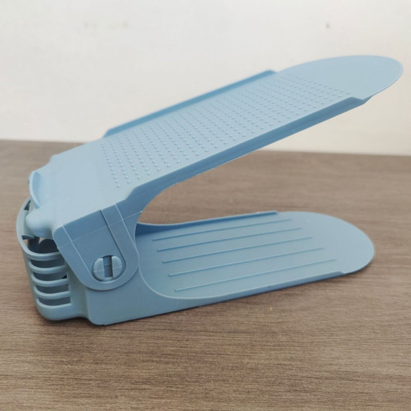 Nastaviteľný úložný dvojvrstvový zahustený stojan na topánky, vrstvený držiak na topánky, stojan na topánky do domácnosti, skrinka na topánky