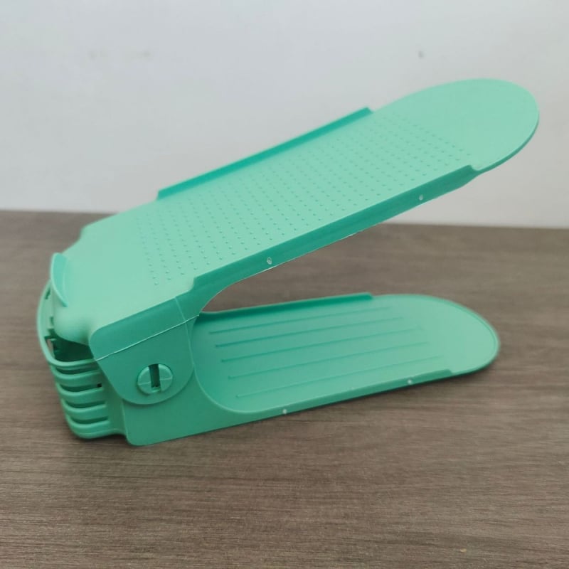 Nastaviteľný úložný dvojvrstvový zahustený stojan na topánky, vrstvený držiak na topánky, stojan na topánky do domácnosti, skrinka na topánky