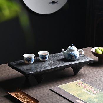 Karbonizuoto medžio arbatos staliukas, sausas burbulinis padėklas, japoniško stiliaus, kvailo stiliaus, vintažinis padėklas, buitinės arbatos ceremonijos aksesuarai, viso kvadrato formos arbatos padėklas