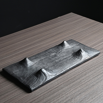 Karbonizuoto medžio arbatos staliukas, sausas burbulinis padėklas, japoniško stiliaus, kvailo stiliaus, vintažinis padėklas, buitinės arbatos ceremonijos aksesuarai, viso kvadrato formos arbatos padėklas