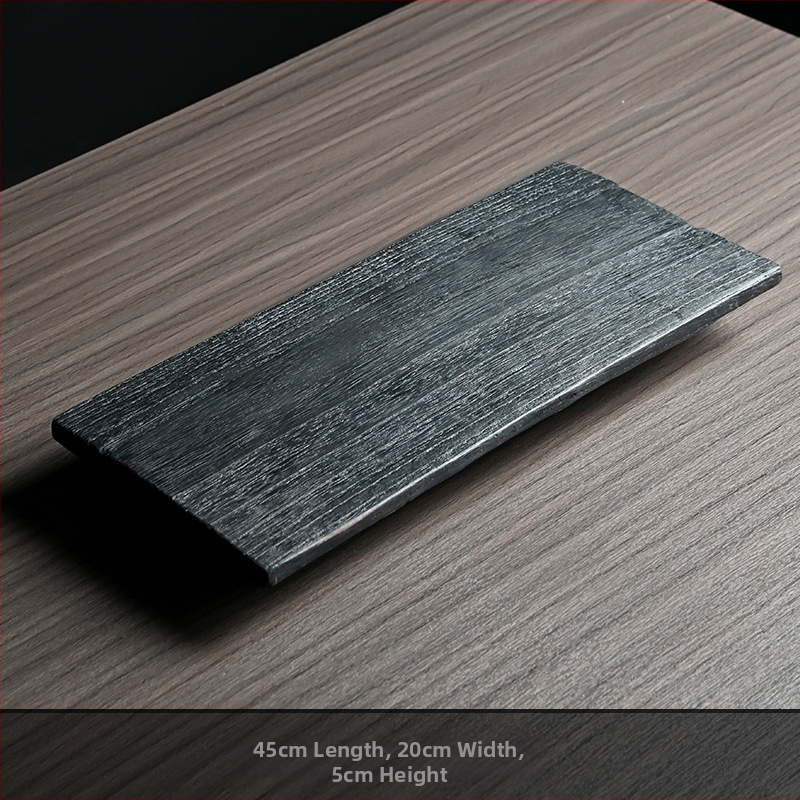 Karbonizuoto medžio arbatos staliukas, sausas burbulinis padėklas, japoniško stiliaus, kvailo stiliaus, vintažinis padėklas, buitinės arbatos ceremonijos aksesuarai, viso kvadrato formos arbatos padėklas