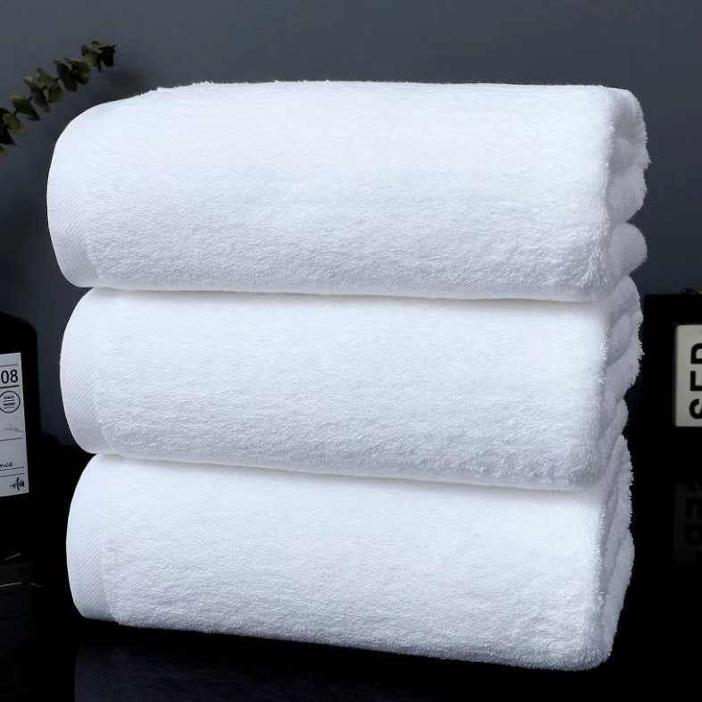 Πετσέτα μπάνιου ξενοδοχείου πέντε αστέρων από βαμβάκι λευκή πετσέτα χονδρικής παχιά σαλόνι ομορφιάς ξενοδοχείο homestay ζεστό μπάνιο πηγής κεντημένο λογότυπο