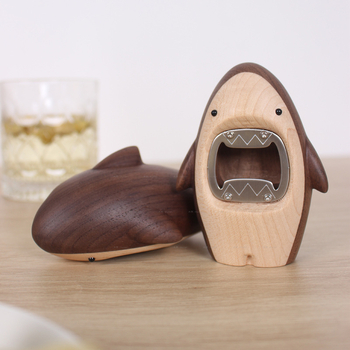 Ανοιχτήρι μπουκαλιών Shark δημιουργικό δώρο διασκεδαστικό ανοιχτήρι μπουκαλιών οικιακό ξύλινο ανοιχτήρι μπουκαλιών μπύρας εξατομικευμένο φορητό ανοιχτήρι μπουκαλιών