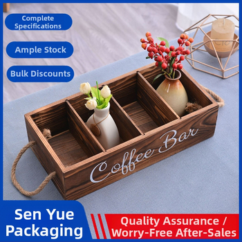 Vintage ξύλινο κουτί αποθήκευσης τσαγιού καφέ τσάι κουτί αποθήκευσης από μασίφ ξύλο φορητό διαμέρισμα αποθήκευσης από μασίφ ξύλο κουτί