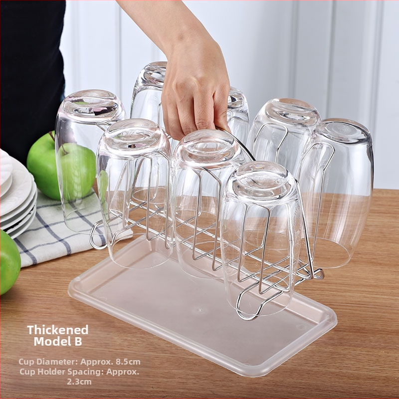 304 Неръждаема стомана Поставка за чаши за вода Домакинска поставка за чаши Креативна закачалка за стъкло Поставка за чаши за вода за съхранение Разпродажба