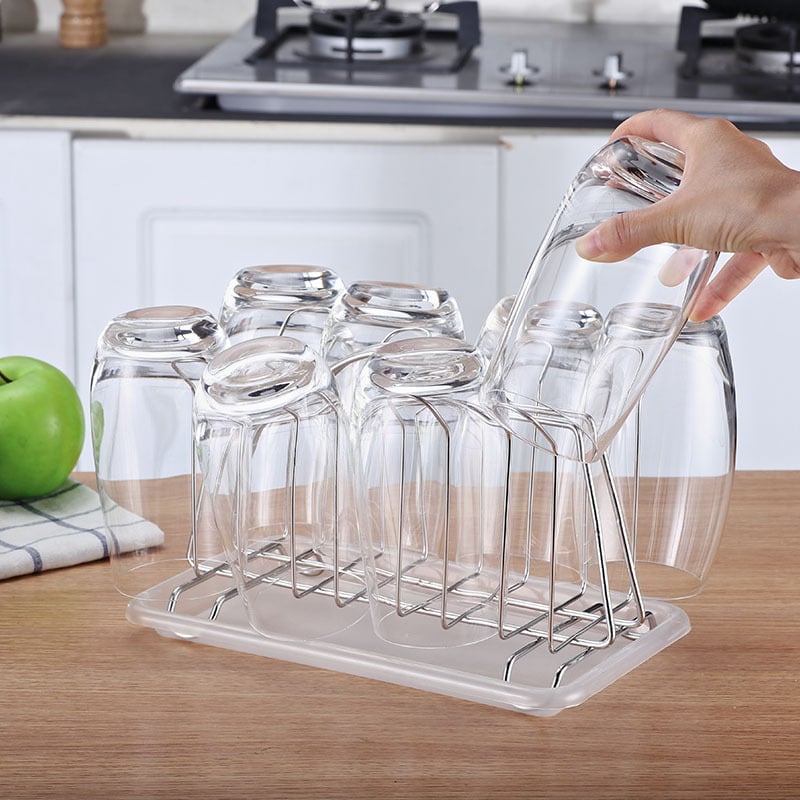 304 rozsdamentes acél víztartó, háztartási pohártartó, kreatív üvegakasztó, víztartó tartó tároló, kiárusítás