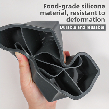 Καλούπι πάγου Fcm από μαλακή σιλικόνη, τετράγωνο καλούπι παγοθήκης με καπάκι, άοσμο, σιλικόνη τροφίμων 5cm