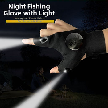 LED žibintuvėlis, šviečiančios žvejybos pirštinės, kvėpuojančios lauko pusės piršto apšvietimas pirštų šviestuvų gamintojai, didmeninė prekyba „Amazon“