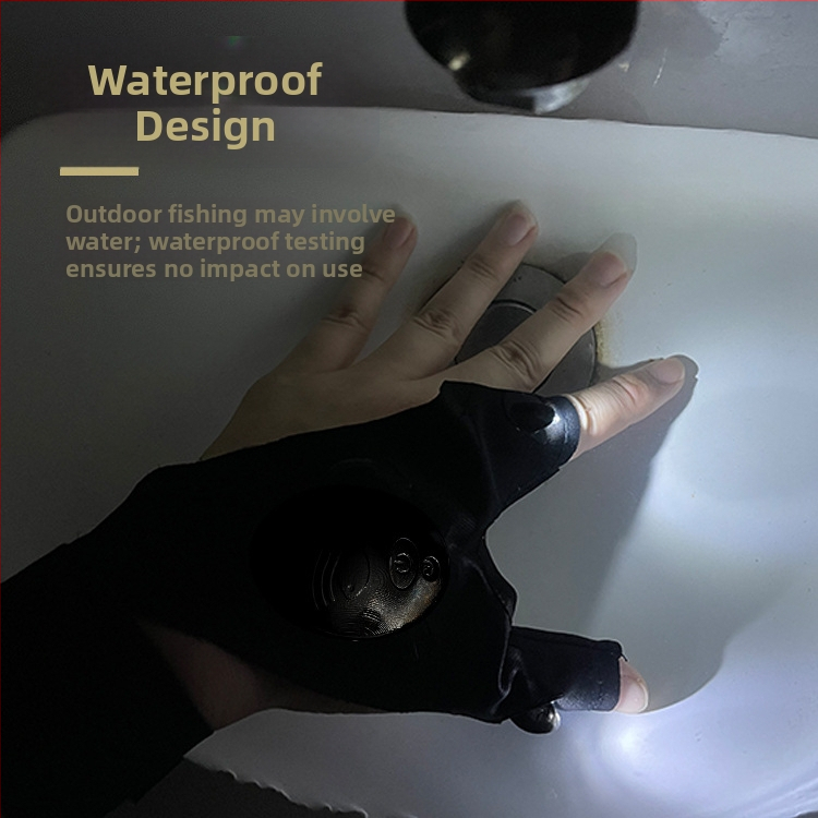 LED фенерче светещи ръкавици за риболов дишащи външно осветление с половин пръст производители на светлина за пръсти amazon на едро