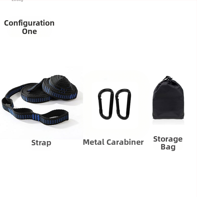 Алуминиева сплав, за къмпинг, планинарство, катарама, костюм, D-тип люлка, аксесоари за въжета, каишка за хамак, полиестерна панделка, колан за дърво