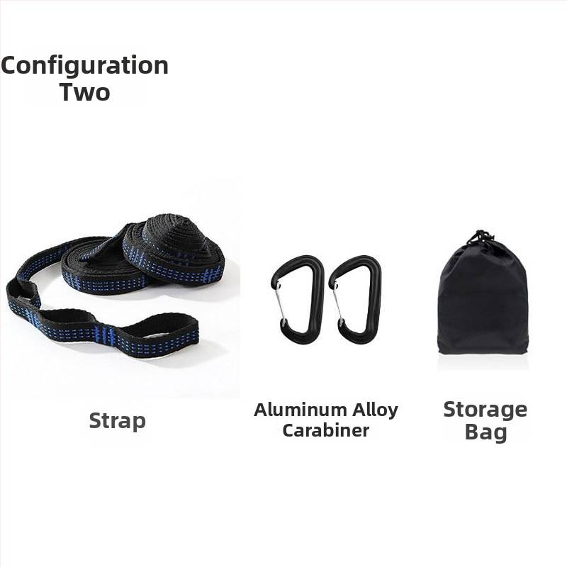 Алуминиева сплав, за къмпинг, планинарство, катарама, костюм, D-тип люлка, аксесоари за въжета, каишка за хамак, полиестерна панделка, колан за дърво