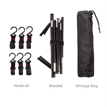 Välitelgi telkimine alumiiniumisulamist kaasaskantav statiivi kokkupandav hoiuruum reisikuivatusresti riputusrest