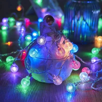 Nauja saulės matinio rutulinio šviestuvo virvelė lauko kempingui, atspari vandeniui, antifrizo atmosferos lempa, kiemo dekoracija, begalinė spalvą keičianti lempa