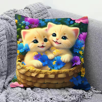 Χαριτωμένο μαξιλάρι γάτας, εξαιρετικά χαριτωμένο διακοσμητικό μαξιλάρι καναπέ σαλονιού, μαξιλάρι μεσημεριανού διαλείμματος για μαθητές στην τάξη, όμορφο για φίλους