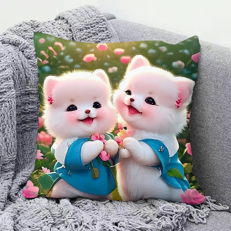 Сладка котешка възглавница, супер сладка декоративна възглавница за диван в хол, възглавница за обяд в студентска класна стая, красива за приятели