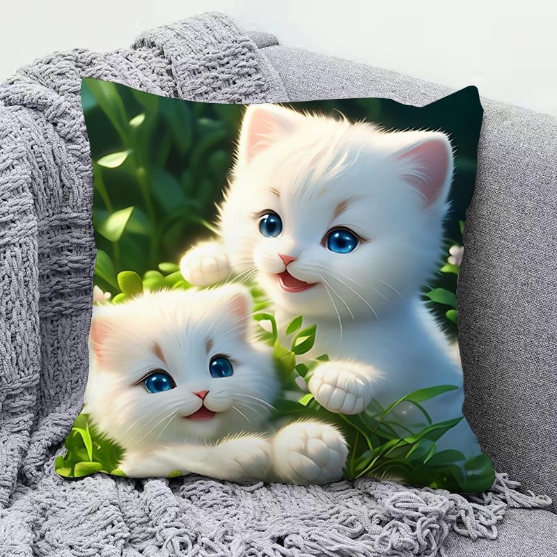 Сладка котешка възглавница, супер сладка декоративна възглавница за диван в хол, възглавница за обяд в студентска класна стая, красива за приятели