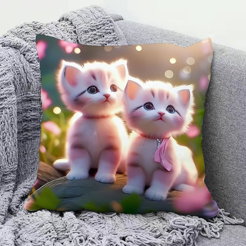 Сладка котешка възглавница, супер сладка декоративна възглавница за диван в хол, възглавница за обяд в студентска класна стая, красива за приятели