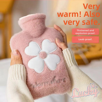 Pliušinis karšto vandens maišelis, vandens pripildymas, šiltas pilvas, šiltas vandens maišelis, vandens pripildymas, mielas animacinis filmas, šilta lova, šiltas juosmuo, sprogimui atsparus PVC, šiltos rankos.