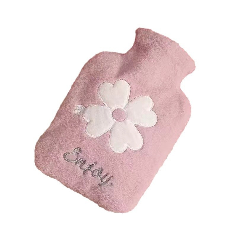 Pliušinis karšto vandens maišelis, vandens pripildymas, šiltas pilvas, šiltas vandens maišelis, vandens pripildymas, mielas animacinis filmas, šilta lova, šiltas juosmuo, sprogimui atsparus PVC, šiltos rankos.