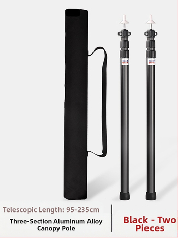 Välisse kasutatav teleskoop-alumiiniumisulamist varikatusepost, 2,3–3 m, reguleeritav 3-osaline telgi ukse pikendusklamber, kaasaskantav tugivarras