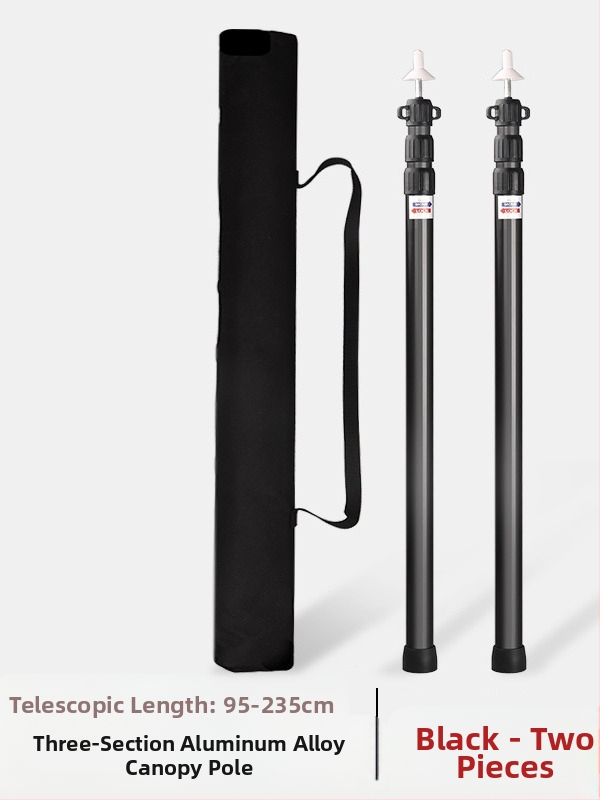Външен телескопичен стълб за навес от алуминиева сплав 2,3 м-3 м, регулируем 3-секционен удължител за врата на палатка, преносима подпора