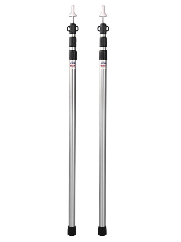 Välisse kasutatav teleskoop-alumiiniumisulamist varikatusepost, 2,3–3 m, reguleeritav 3-osaline telgi ukse pikendusklamber, kaasaskantav tugivarras