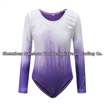 Ρούχα γυμναστικής υψηλής ελαστικότητας για παιδιά, μακριά μανίκια, ρούχα χορού μπαλέτου για κορίτσια, ρούχα γυμναστικής, ρούχα χορού για επιδόσεις, ρούχα χορού
