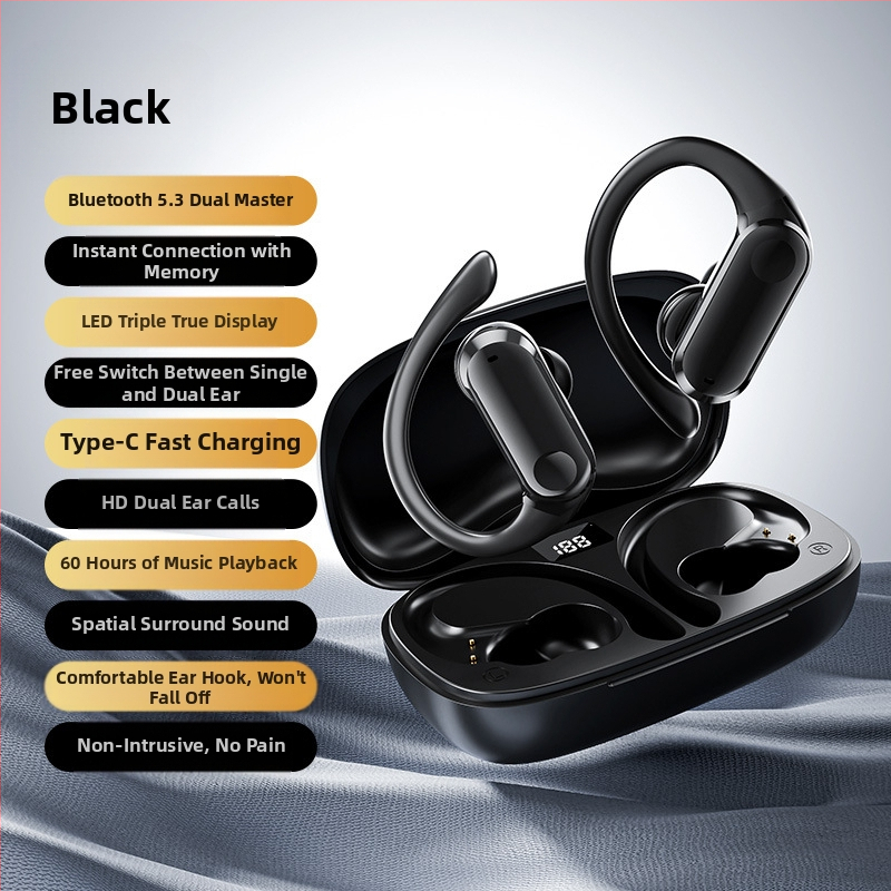 „Yf-8“ užsienio prekybos tarpvalstybinės „Tws“ „Bluetooth“ ausinės su ausų kabliuku, belaidės ne ausyse esančios dviejų ausų sportinės ausinės, ilgai veikianti baterija