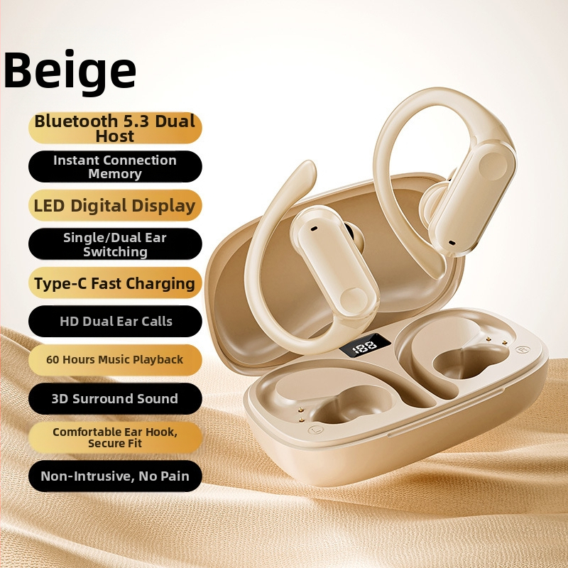 „Yf-8“ užsienio prekybos tarpvalstybinės „Tws“ „Bluetooth“ ausinės su ausų kabliuku, belaidės ne ausyse esančios dviejų ausų sportinės ausinės, ilgai veikianti baterija