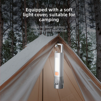 Stiprus žibintuvėlis, daugiafunkcis įkraunamas, namams, stovyklavimui, patvarus, lauko, itin ryškus, mini, didelio nuotolio nešiojamas žibintuvėlis