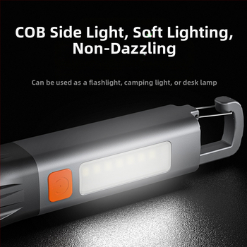 Stiprus žibintuvėlis, daugiafunkcis įkraunamas, namams, stovyklavimui, patvarus, lauko, itin ryškus, mini, didelio nuotolio nešiojamas žibintuvėlis