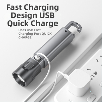 Stiprus žibintuvėlis, daugiafunkcis įkraunamas, namams, stovyklavimui, patvarus, lauko, itin ryškus, mini, didelio nuotolio nešiojamas žibintuvėlis