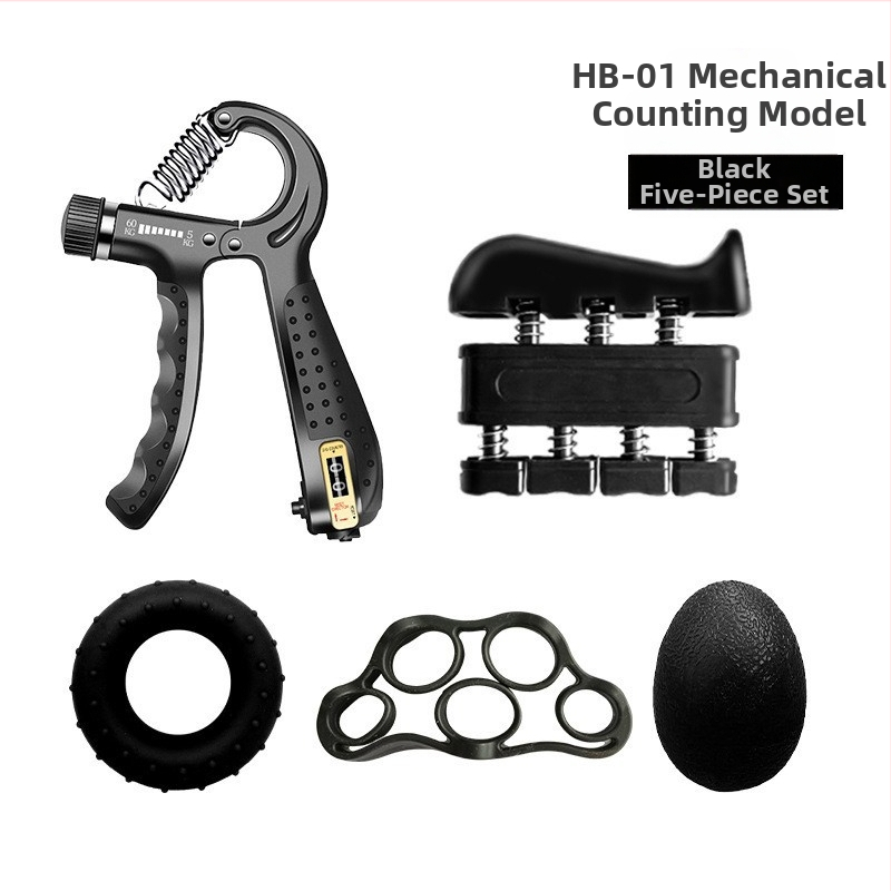 Penkių dalių pirštų treniruoklio komplektas „Grip Grip“ – naujas penkių pirštų rinkinys, skirtas silikoniniams žiedams, skirtas reabilitacijos pratimams.