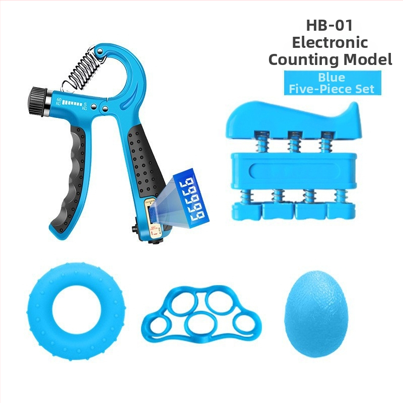 Penkių dalių pirštų treniruoklio komplektas „Grip Grip“ – naujas penkių pirštų rinkinys, skirtas silikoniniams žiedams, skirtas reabilitacijos pratimams.