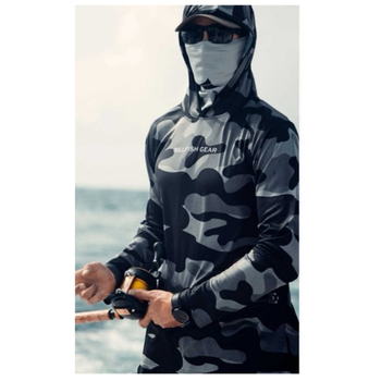 2024. aasta uus meeste päikesekaitsekreem Upf 50 pikkade varrukatega kalastusülikond, kiiresti kuivav UV-kaitsega mask, kapuutsiga kalastusülikond