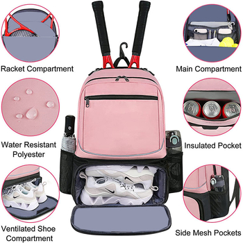 Amazoni veekindel välistingimustes sportimiseks mõeldud tennise reketi kott suure mahutavusega multifunktsionaalne seljakott sõltumatu kinga lao sulgpallikott