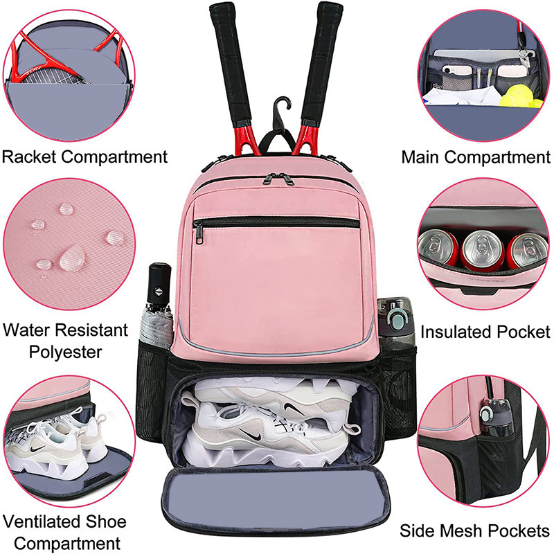 Amazoni veekindel välistingimustes sportimiseks mõeldud tennise reketi kott suure mahutavusega multifunktsionaalne seljakott sõltumatu kinga lao sulgpallikott