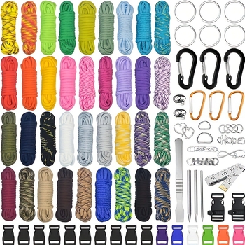 „Amazon“ karšto išpardavimo parakordo skėčio virvių gamybos rinkinys daugiafunkcis nailono virvių rinkinys, „pasidaryk pats“ virvių apyrankė