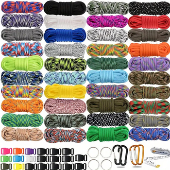 Κιτ κατασκευής σχοινιών ομπρέλας paracord με καυτή πώληση στο Amazon, πολυλειτουργικό κιτ σχοινιών από νάιλον, βραχιόλι σχοινιού DIY