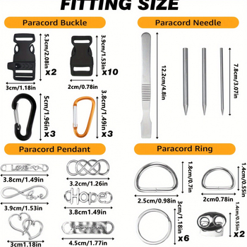 Κιτ κατασκευής σχοινιών ομπρέλας paracord με καυτή πώληση στο Amazon, πολυλειτουργικό κιτ σχοινιών από νάιλον, βραχιόλι σχοινιού DIY