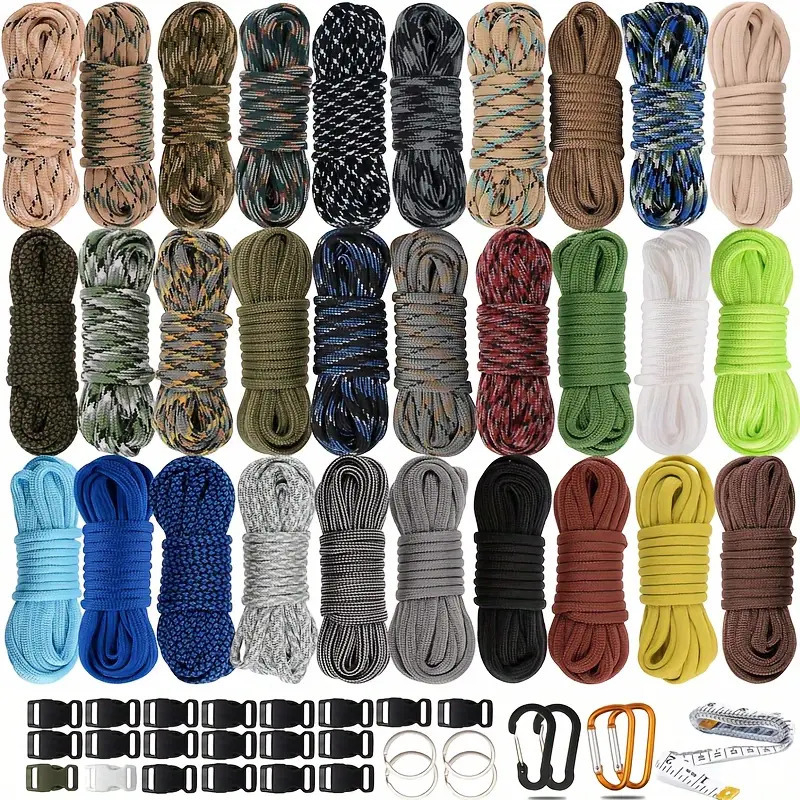 „Amazon“ karšto išpardavimo parakordo skėčio virvių gamybos rinkinys daugiafunkcis nailono virvių rinkinys, „pasidaryk pats“ virvių apyrankė