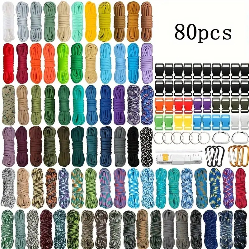 „Amazon“ karšto išpardavimo parakordo skėčio virvių gamybos rinkinys daugiafunkcis nailono virvių rinkinys, „pasidaryk pats“ virvių apyrankė